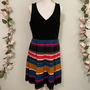 NWT Trina Turk Colorful Striped A-line Dress